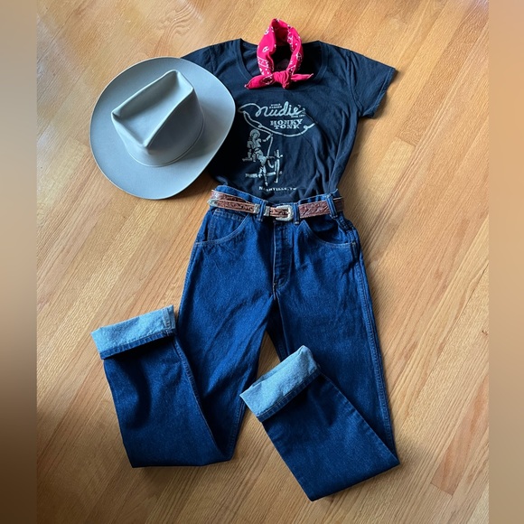 Vintage 70s Saddle King Ranch Jeans High Waisted Jeans Sz 28 x 32 - Picture 3 of 14